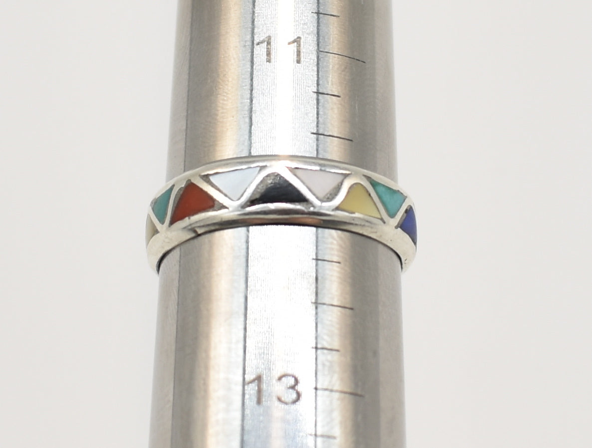 Ring silver buy inlay native