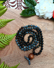 Load image into Gallery viewer, &quot;Guarding Warrior&quot; - Smoky Quartz, Golden Obsidian, Labradorite Handmade 108 Natural Stone Japa Mala
